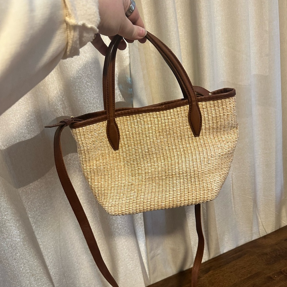 Madewell Mini Shopper Tote with Brown Accents